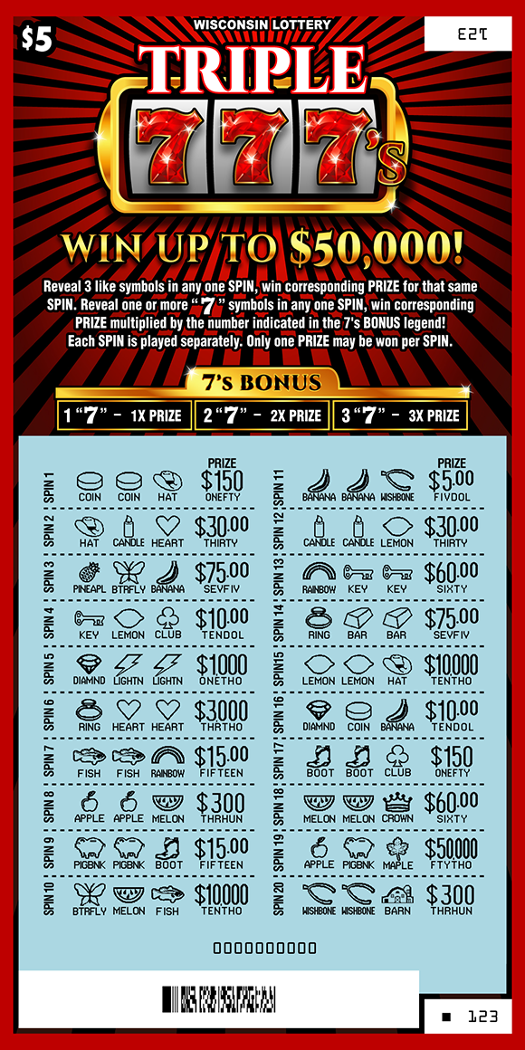 TRIPLE 777s (2657) | Wisconsin Lottery